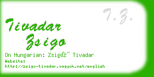 tivadar zsigo business card